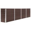 Raised Garden Bed 126"x15.7"x30.3" Galvanized Steel Brown