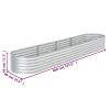 Garden Raised Bed 157.5"x31.5"x17.3" Galvanized Steel Silver