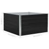 Raised Garden Bed 39.4"x39.4"x17.7" Galvanized Steel Anthracite