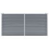 Garden Raised Bed Galvanized Steel 63"x15.7"x31.3" Gray