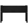 Garden Planter Black 43.3"x12.2"x27.6" Solid Wood Pine