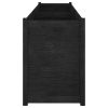 Garden Planter Black 78.7"x19.7"x27.6" Solid Wood Pine