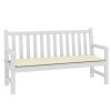 Garden Bench Cushion Cream 59.1"x19.7"x1.2" Oxford Fabric