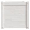Garden Planters 2 pcs White 39.4"x19.7"x19.7" Solid Wood Pine