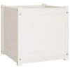 Garden Planters 2 pcs White 19.7"x19.7"x19.7" Solid Wood Pine