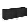 Garden Planter Black 78.7"x19.7"x27.6" Solid Wood Pine