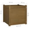 Garden Planters 2 pcs Honey Brown 19.7"x19.7"x19.7" Solid Wood Pine