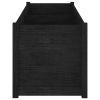 Garden Planter Black 59.1"x19.7"x19.7" Solid Wood Pine