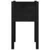 Garden Planter Black 15.7"x15.7"x27.6" Solid Wood Pine