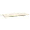 Garden Bench Cushion Cream White 47.2"x19.7"x2.8" Oxford Fabric