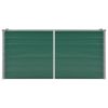 Garden Raised Bed Galvanized Steel 63"x15.7"x31.3" Green