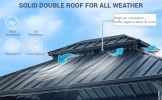 10*10FT patic gazebo,alu gazebo with steel canopy,Outdoor Permanent Hardtop Gazebo Canopy for Patio, Garden, Backyard
