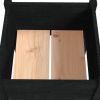 Garden Planter Black 15.7"x15.7"x27.6" Solid Wood Pine