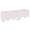 Garden Planter White 78.7"x19.7"x19.7" Solid Wood Pine