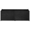 Garden Planter Black 78.7"x19.7"x27.6" Solid Wood Pine