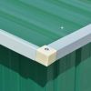 Garden Shed Green 101.2"x389.8"x71.3" Galvanized steel