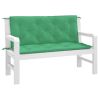 Garden Bench Cushions 2pcs Green 47.2"x19.7"x2.8" Oxford Fabric