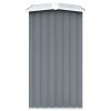 Garden Log Storage Shed Galvanized Steel 129.9"x36.2"x60.2" Gray
