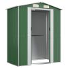 Garden Shed Green 75.6"x42.5"x87.8" Galvanized Steel