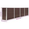 Raised Garden Bed 126"x15.7"x30.3" Galvanized Steel Brown