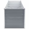 Garden Raised Bed Galvanized Steel 126"x31.5"x31.3" Gray