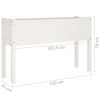 Garden Planters 2 pcs White 43.3"x12.2"x27.6" Solid Wood Pine