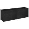 Garden Planter Black 78.7"x19.7"x27.6" Solid Wood Pine