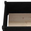Garden Planter Black 78.7"x19.7"x27.6" Solid Wood Pine