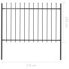 Garden Fence with Spear Top Steel 66.9"x59.1" Black