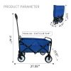 Outdoor Garden Multipurpose Micro Collapsible Beach Trolley Cart Camping Folding Wagon